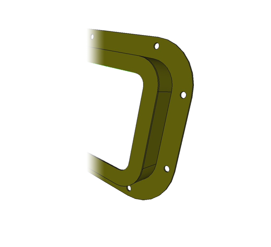 glass+ steel frame